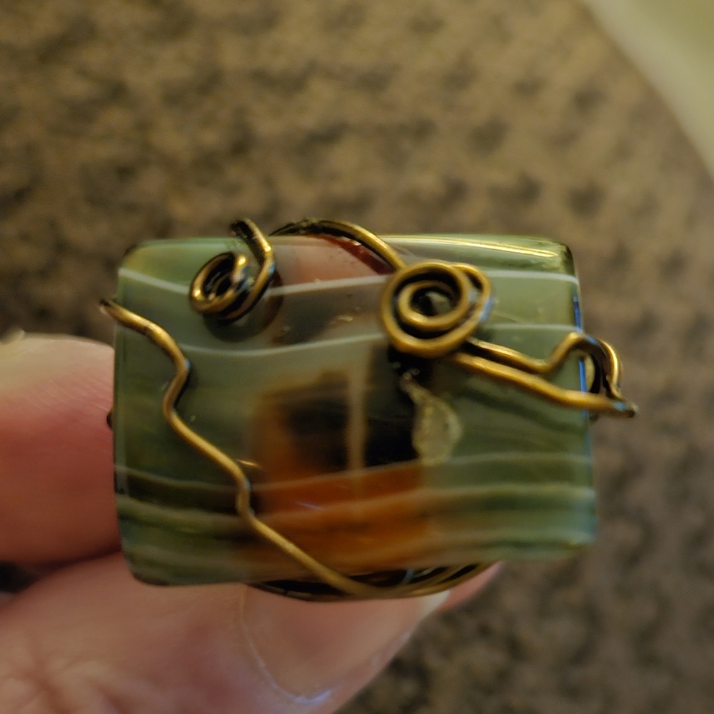 Handmade agate ring